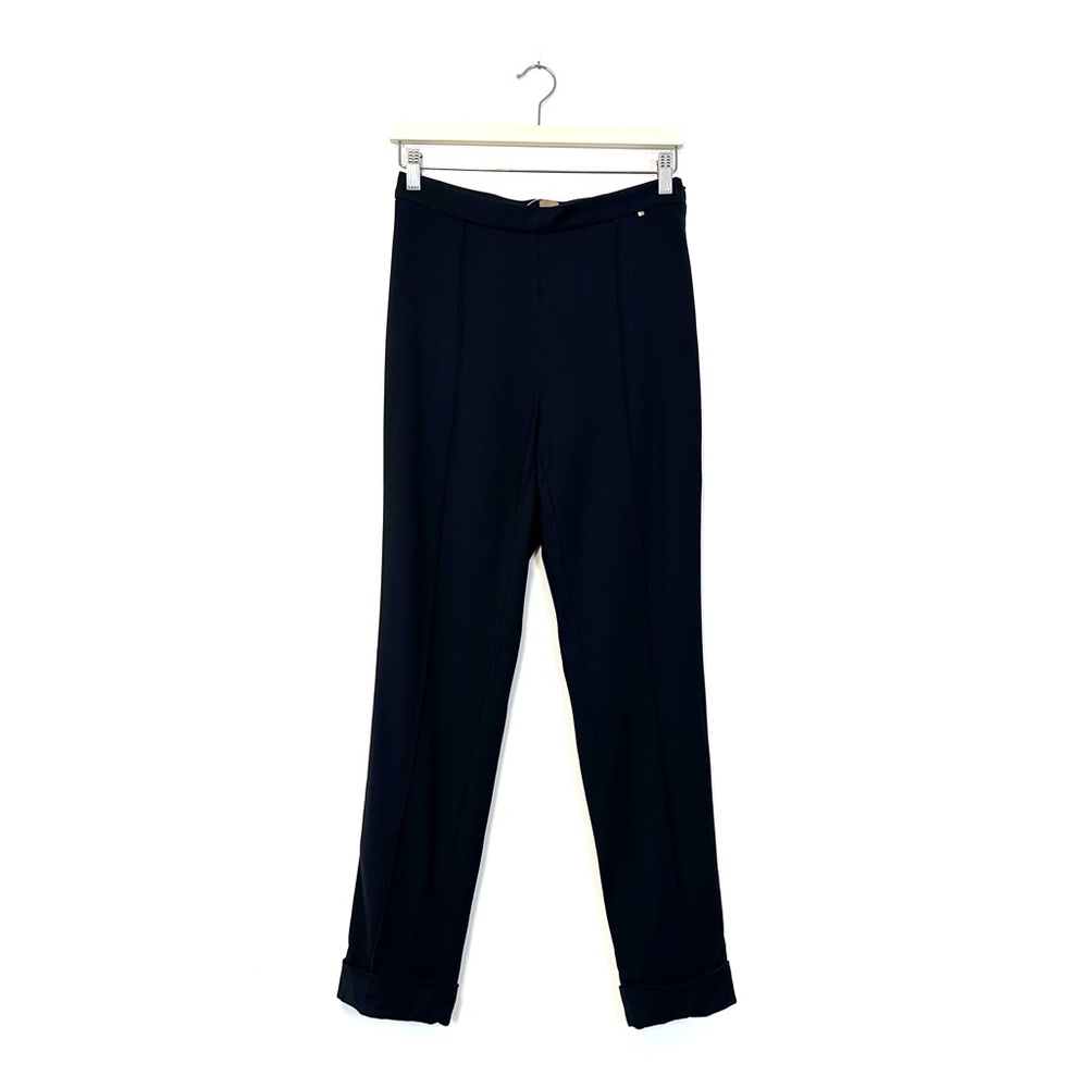 Hugo Boss | Cuffed Navy Trouser with Centre Piping Size US 4